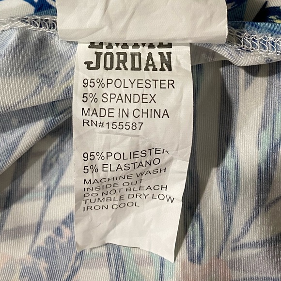 NWT Emme Jordan Swim Wear tropical print one piece bathing suit size S - Picture 6 of 7